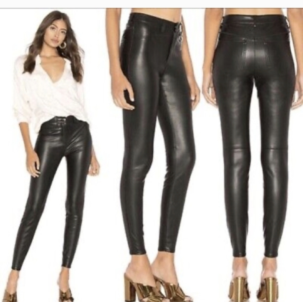 Free People Black Leather Detail